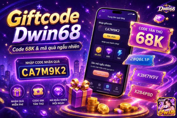 Giftcode Dwin68 68K: Nhập Mã 7 Ký Tự Sao Cho Không Bị Lỗi?