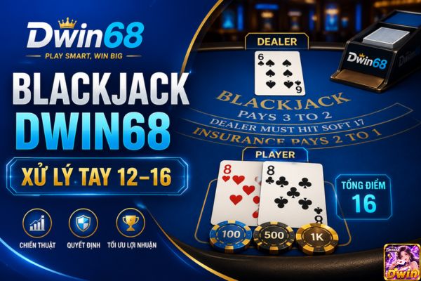 Kinh Nghiệm Blackjack Dwin68: Cách Rút Hay Dừng Tay 12–16