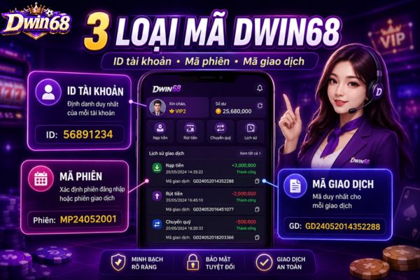 Dwin68 có 3 loại mã dễ nhầm: Dùng mã nào khi cần kiểm tra?