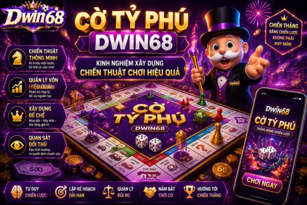 Cờ Tỷ Phú Dwin68: Kinh Nghiệm Xây Dựng Chiến Thuật Chơi Hiệu Quả