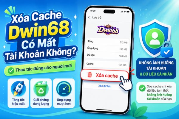 Xóa Cache Dwin68 Có Mất Tài Khoản Không? Thao Tác Đúng Cho Người Mới